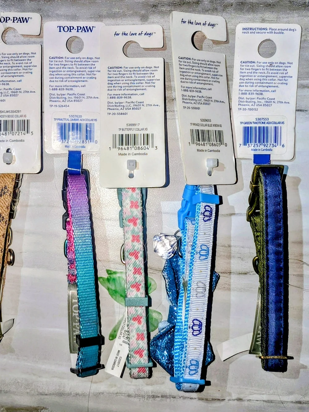 Top Paw X-Small Cat Collars 8-12in - Lot of 5